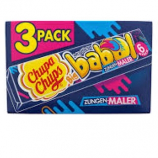 Žvýkačka Chupa Chups Big Babol 27.6g - MALINOVÁ - BARVÍCÍ (3-pack)